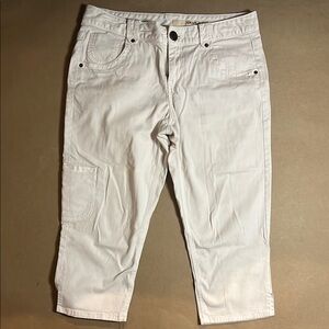 DKNY JEANS White Casual Capri Pants